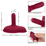 Dual Rider Rechargeable Silicone Remote Control Thrust & Grind Massager - Red - Sexdoll.Sex