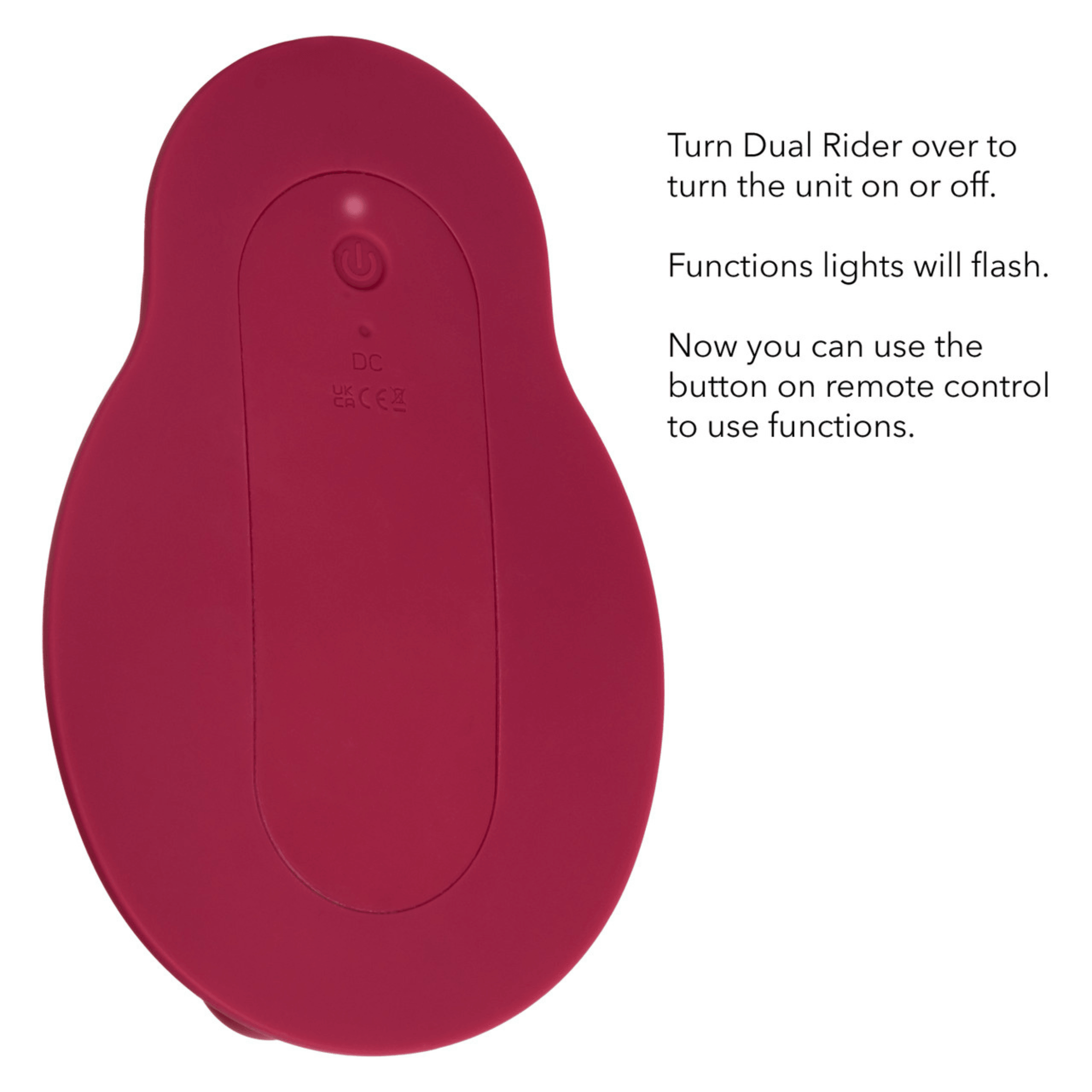 Dual Rider Rechargeable Silicone Remote Control Thrust & Grind Massager - Red - Sexdoll.Sex