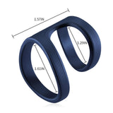 Dual Rings Indigo Blue Penis Ring Male Enhancement - Sexdoll.Sex