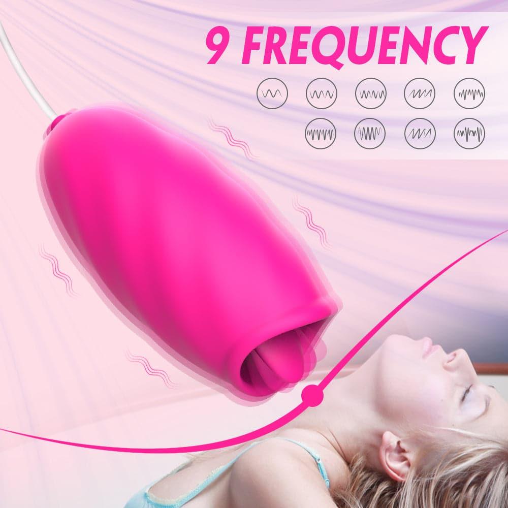 Eggy - Waterproof Egg Vibrator with Tongue Clit Licker, 9 Modes - Bestgspot