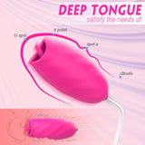 Eggy - Waterproof Egg Vibrator with Tongue Clit Licker, 9 Modes - Bestgspot