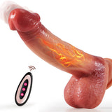 Energetic 9 Vibrating, 3 Thrusting, 3 Swinging Dildo with Heating Function - Remote Control, Suction Cup - Sexdoll.Sex