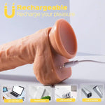 Fergus - 6.5-inch Remote Control 3-in-1 Realistic Suction Cup Dildo - Bestgspot