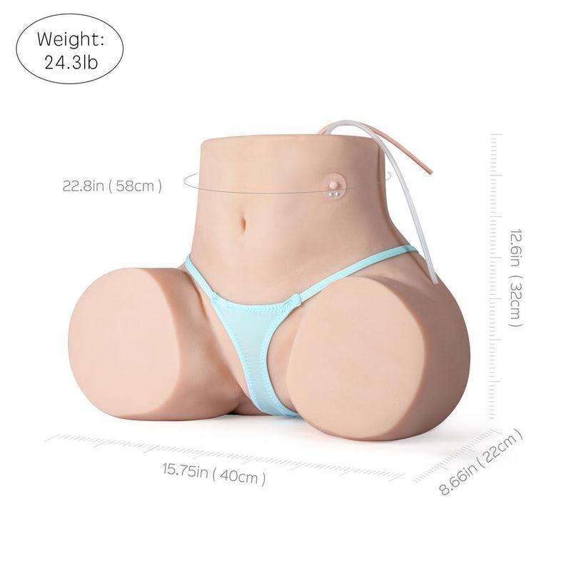 Fleur - 24.3lb Automatic Sucking Vibrating Sex Dolls 3in1 Realistic Sex Doll Torso For Men Masturbation - Bestgspot