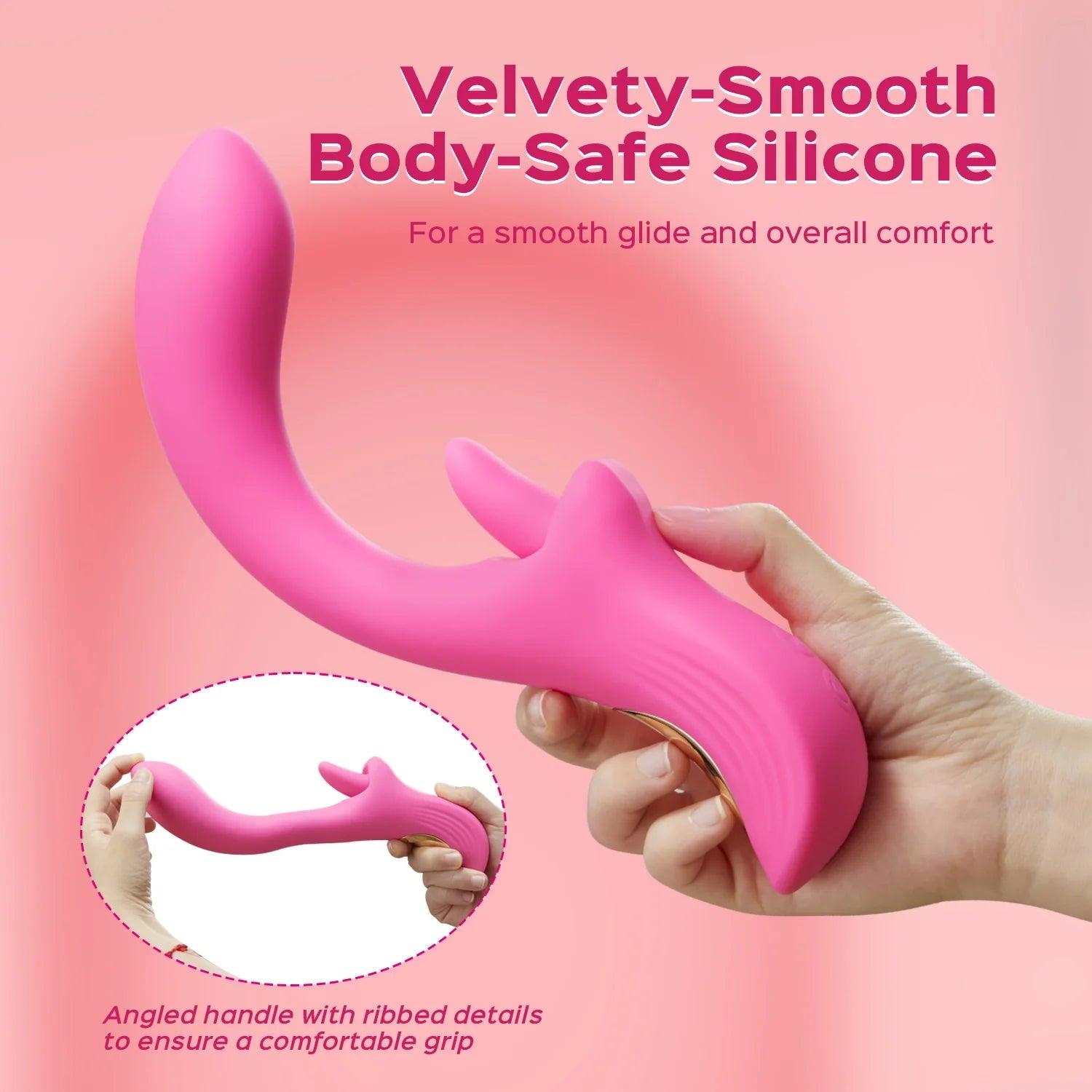 G-Lick - Curved G-Spot Vibrator & Rotating Tongue Clitoral Stimulator - Bestgspot