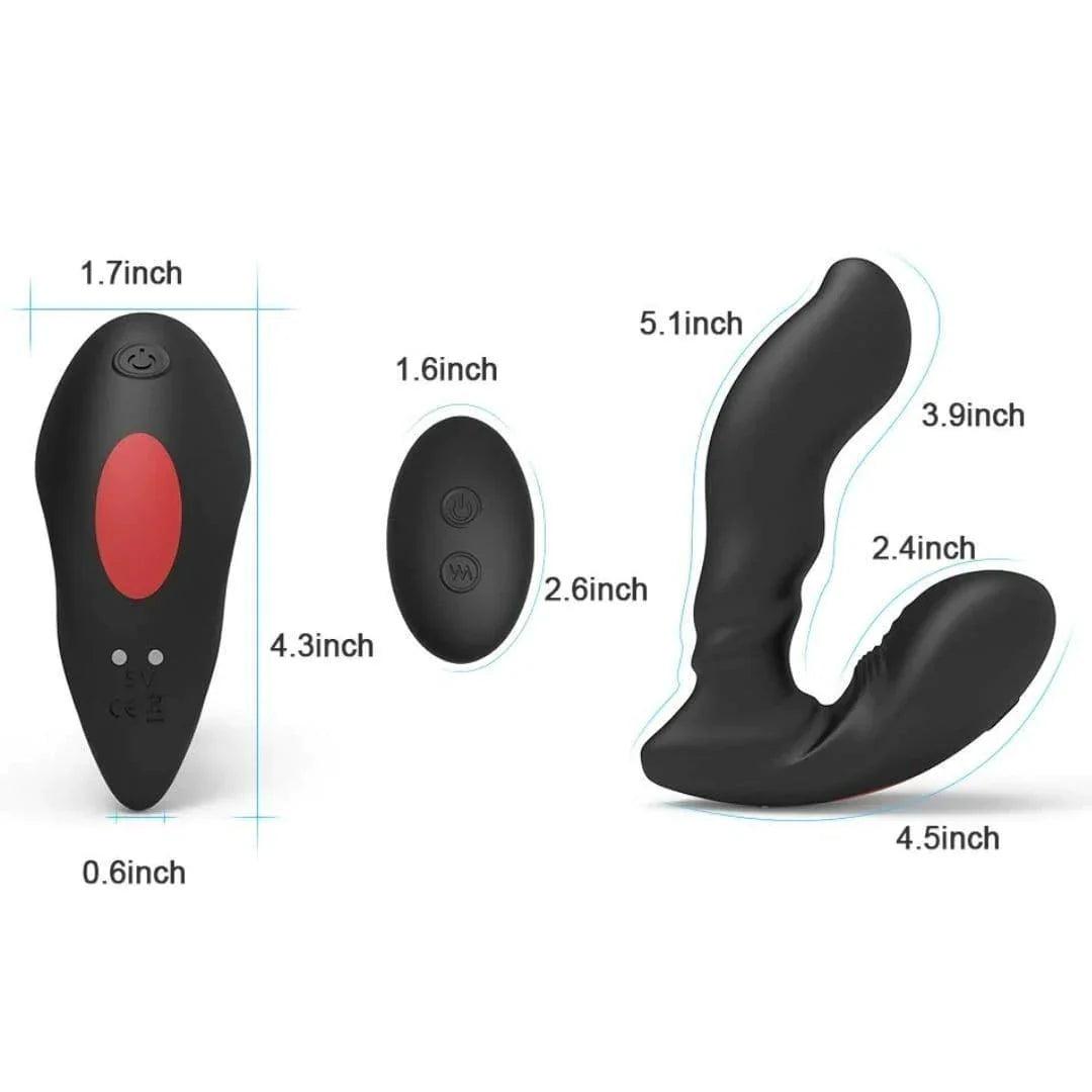 Graduated Silicone Vibrating Anal Toy with Remote Control - Magnetic Charging - Bestgspot