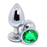 Green Gem Metal Butt Plug - Bestgspot