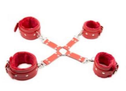 Hog Tie Restraint With Faux Fur Cuffs - Sexdoll.Sex