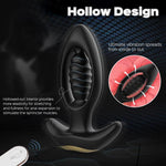 Hollow Vibrating Butt Plug & Prostate Massager - 9 Modes, Expands for Intense Fullness - Bestgspot