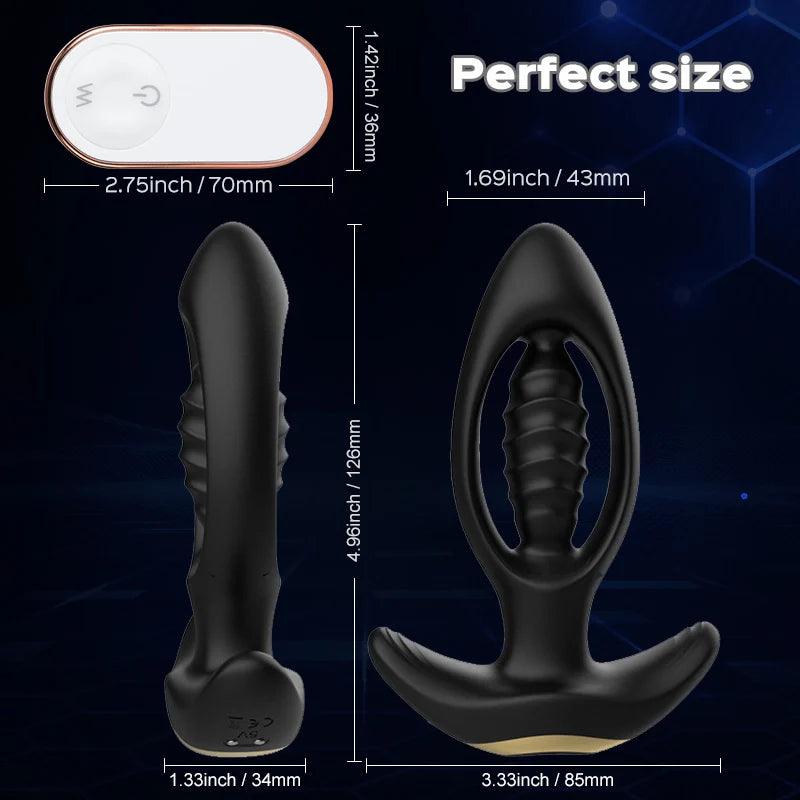 Hollow Vibrating Butt Plug & Prostate Massager - 9 Modes, Expands for Intense Fullness - Bestgspot