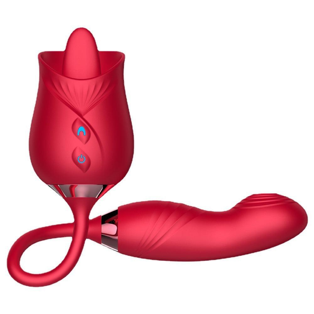 Indulge in Sensual Bliss with Our Dual-Ended Rose Vibrator - Sexdoll.Sex