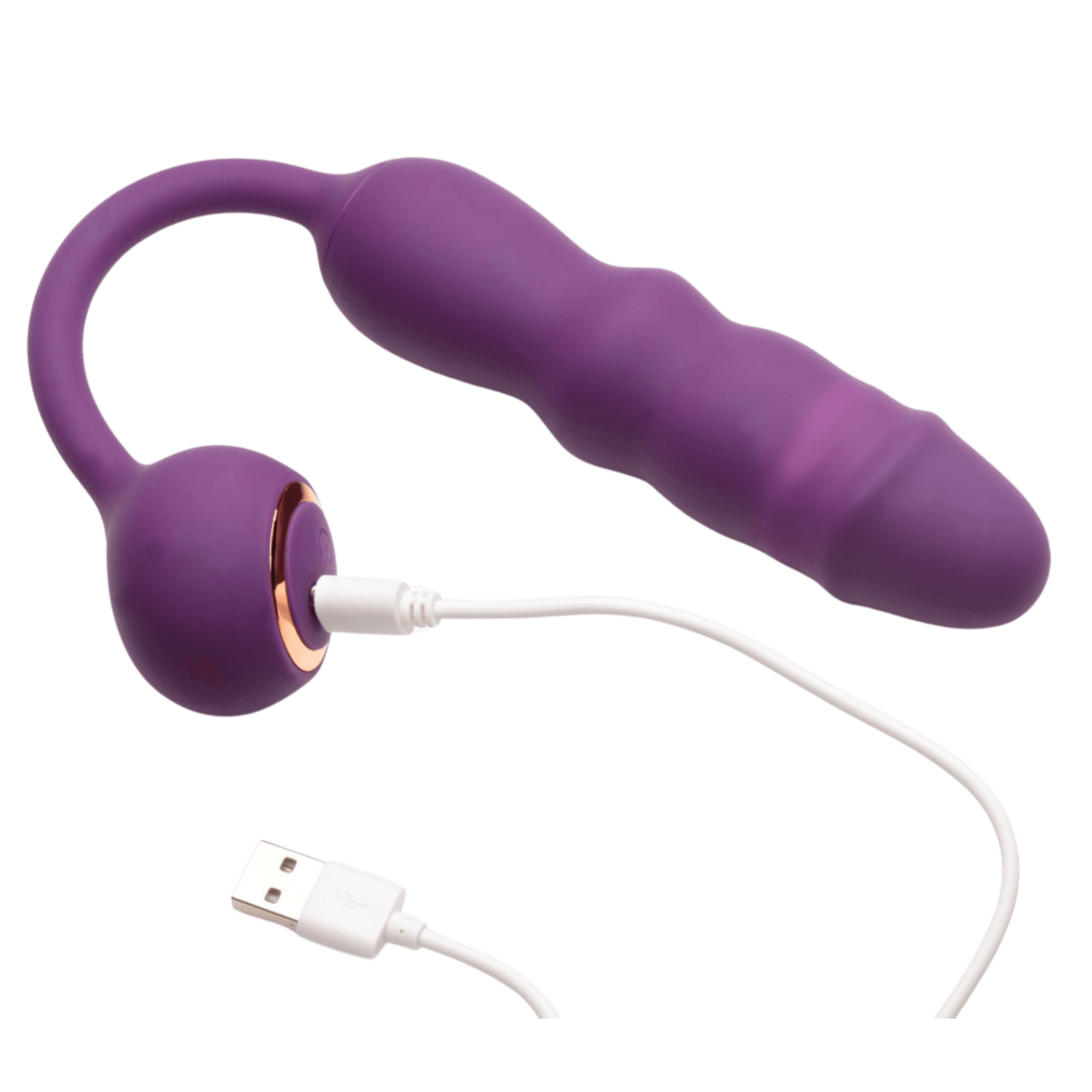 Inmi Thrust Thumper Rechargeable Silicone Vibrator with Remote Control - Purple - Sexdoll.Sex