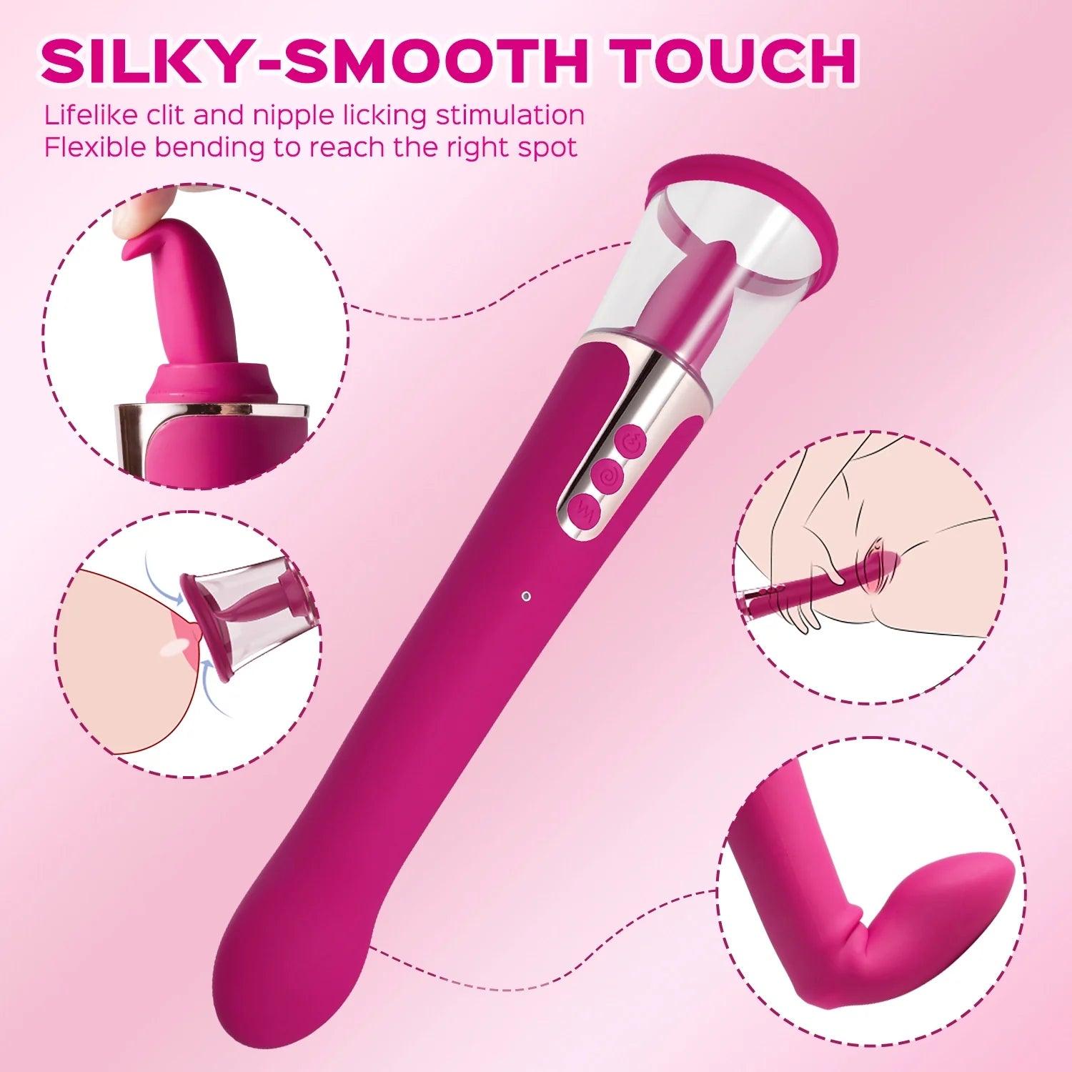 Jade 3-in-1 Clit Licking Sucking G Spot Vibrator - Bestgspot