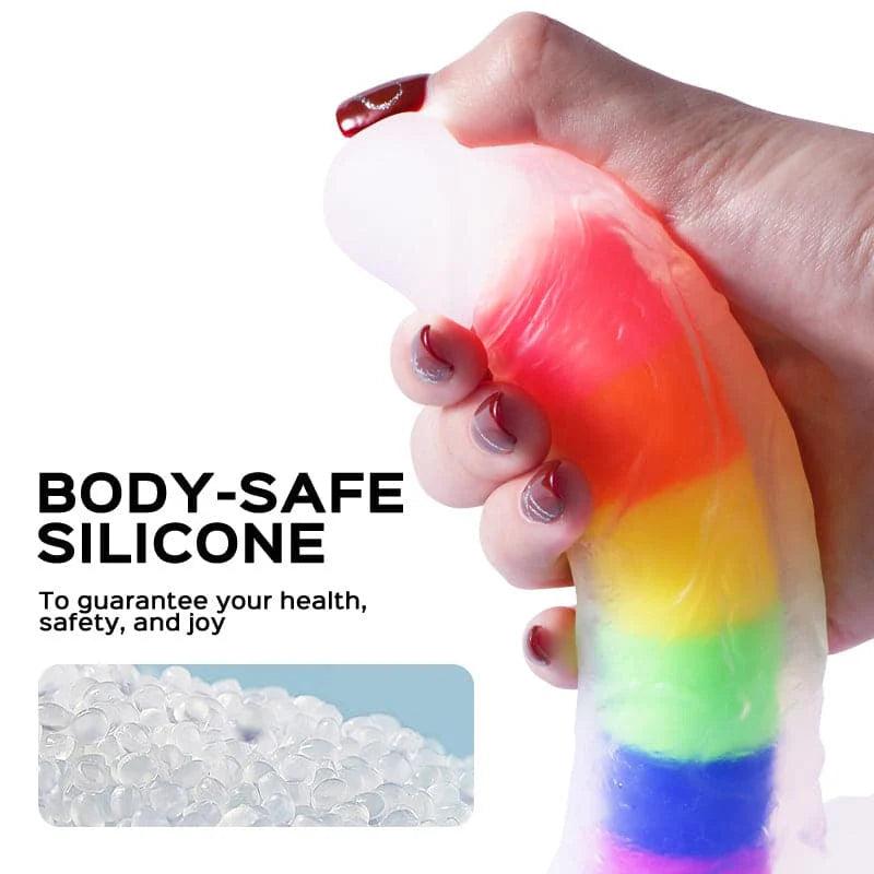 Julian - 5.4-inch Rainbow Jelly Realistic Suction Cup Dildo - Bestgspot