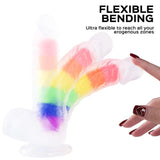 Julian - 5.4-inch Rainbow Jelly Realistic Suction Cup Dildo - Bestgspot