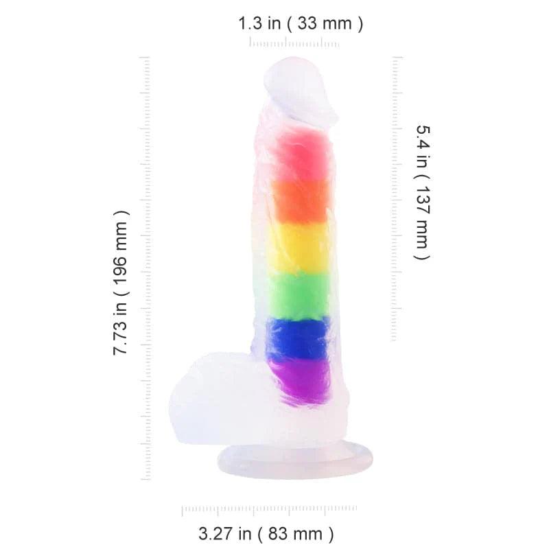 Julian - 5.4-inch Rainbow Jelly Realistic Suction Cup Dildo - Bestgspot