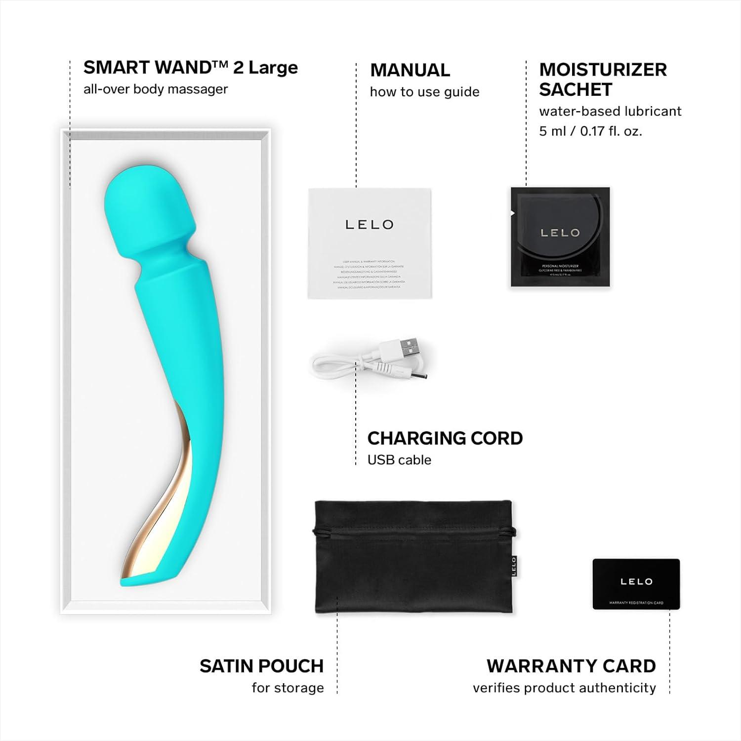 LELO Smart Wand 2 Large All-Over Body Handheld Waterproof Vibrator and Wand Massager - Bestgspot