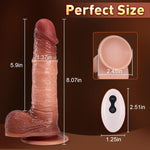 Leonard - Snapping & Jerking Lifelike Remote Dildo with Suction Cup 8.07 inches - Sexdoll.Sex