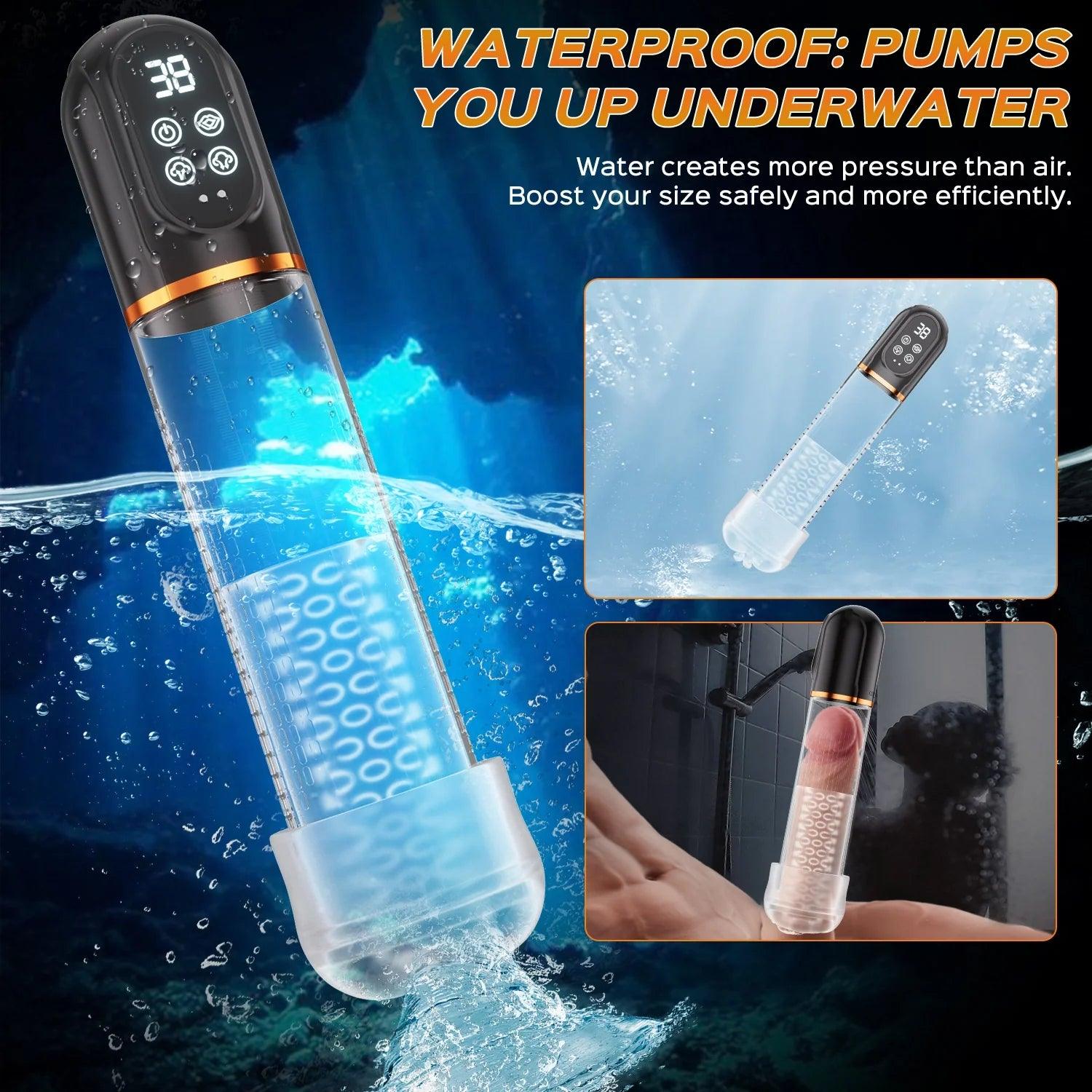 Loki - 2 in 1 Waterproof Suction Male Masturbator Automatic Penis Pump - Bestgspot