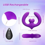 Luv U Double Dildo Couples Vibrator with Remote Control - Bestgspot