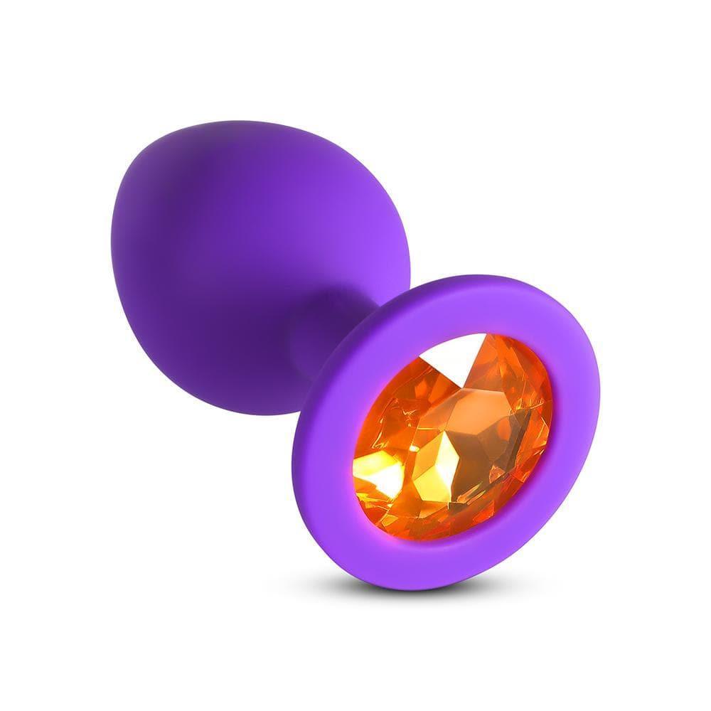 Orange Gem Purple Silicone Butt Plug - Bestgspot