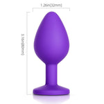 Orange Gem Purple Silicone Butt Plug - Bestgspot