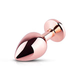 Pink Gem Rose Gold Metal Butt Plug - Bestgspot