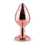 Pink Gem Rose Gold Metal Butt Plug - Bestgspot