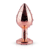 Pink Gem Rose Gold Metal Butt Plug - Bestgspot