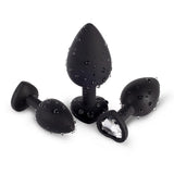 Pleasure Plugs Set - Silicone, Graduated Sizes, Heart Gem - Bestgspot