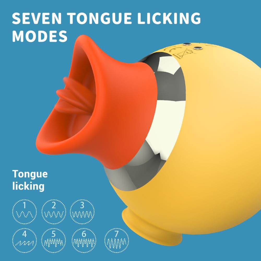 Pocket Clit Licking & Sucking Stimulator - Waterproof, Magnetic Charging - Bestgspot