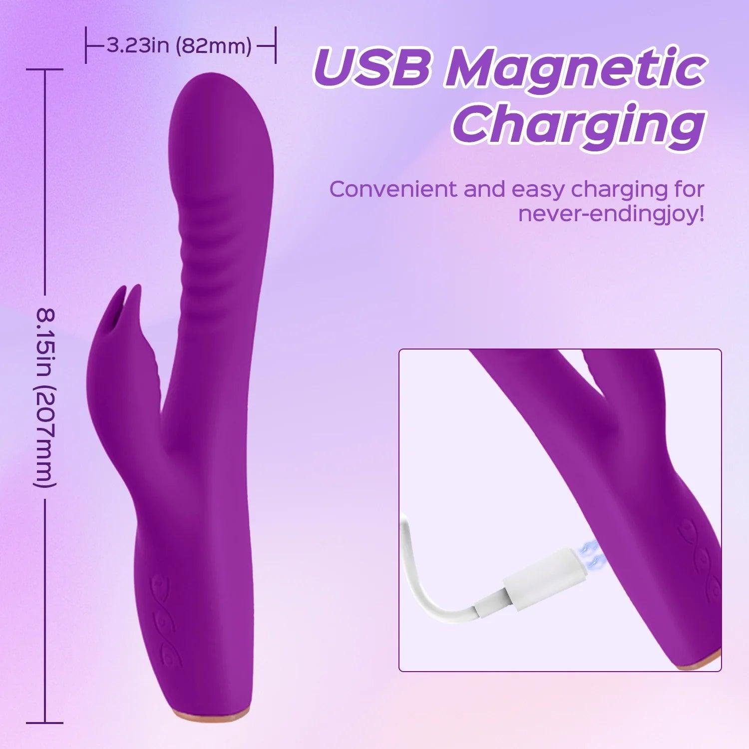 Powerful Rabbit Vibrator - Dual Stimulation G-spot and Clit Massager - Bestgspot