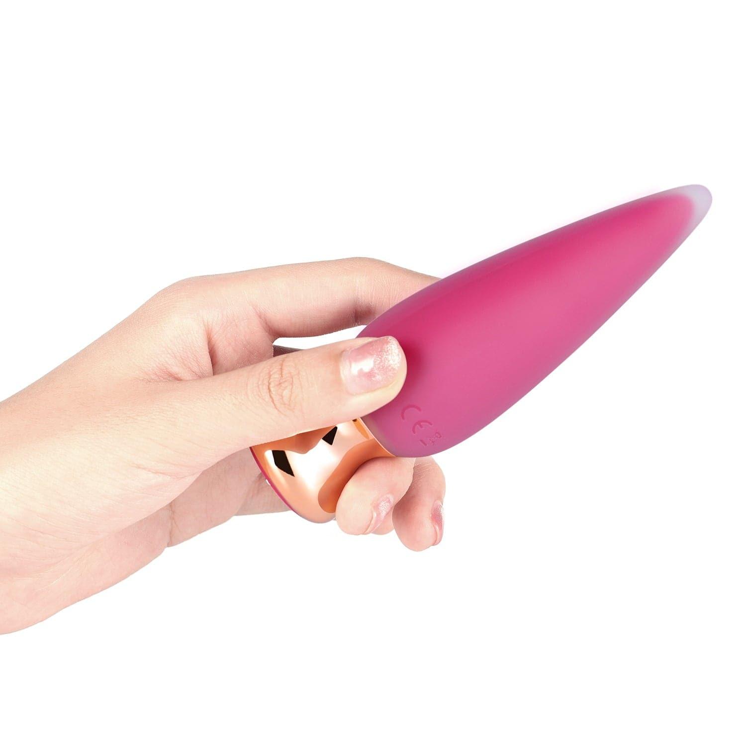 Pretty Vibrating Anal Plug with Remote Control - Silicone, Waterproof - Bestgspot