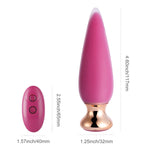 Pretty Vibrating Anal Plug with Remote Control - Silicone, Waterproof - Bestgspot