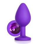 Purple Gem Purple Silicone Butt Plug - Bestgspot