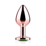 Rainbow Gem Rose Gold Metal Butt Plug - Bestgspot