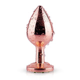 Rainbow Gem Rose Gold Metal Butt Plug - Bestgspot