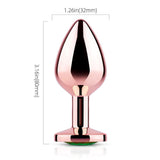 Rainbow Gem Rose Gold Metal Butt Plug - Bestgspot