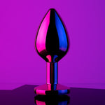 Rainbow Gem Rose Gold Metal Butt Plug - Bestgspot