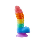 Rainbow Strap-On and Dildo Set - Adjustable Harness with Spiral Pastel Dildo - Bestgspot