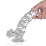 Realistic Textured Jelly Dildo with Suction Cup Base 8 Inch - Bestgspot