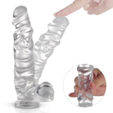 Realistic Textured Jelly Dildo with Suction Cup Base 8 Inch - Bestgspot