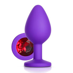 Red Gem Purple Silicone Butt Plug - Bestgspot