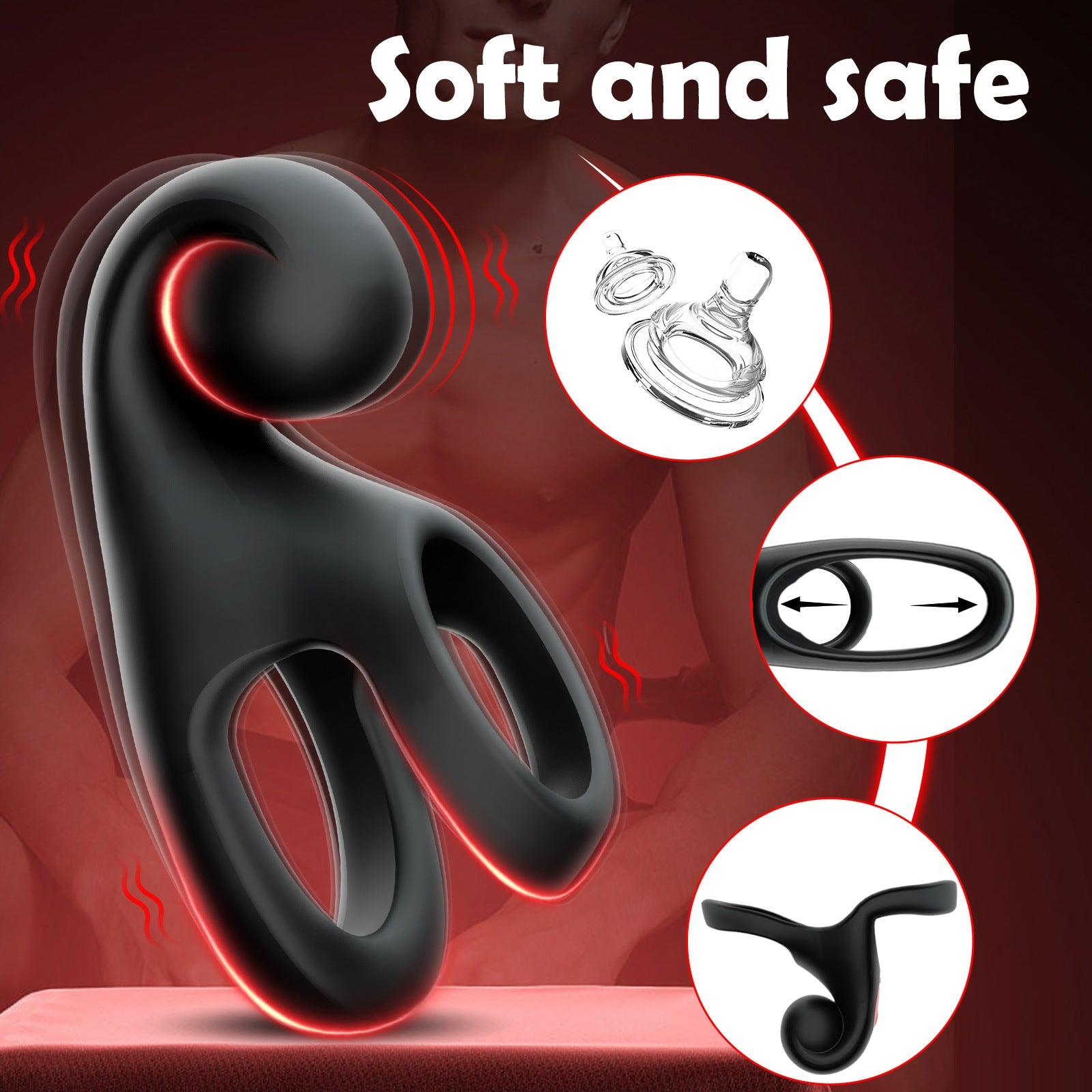 Ryder - Remote Control Dual Ring Vibrating Cock Ring for Couple Play - Bestgspot