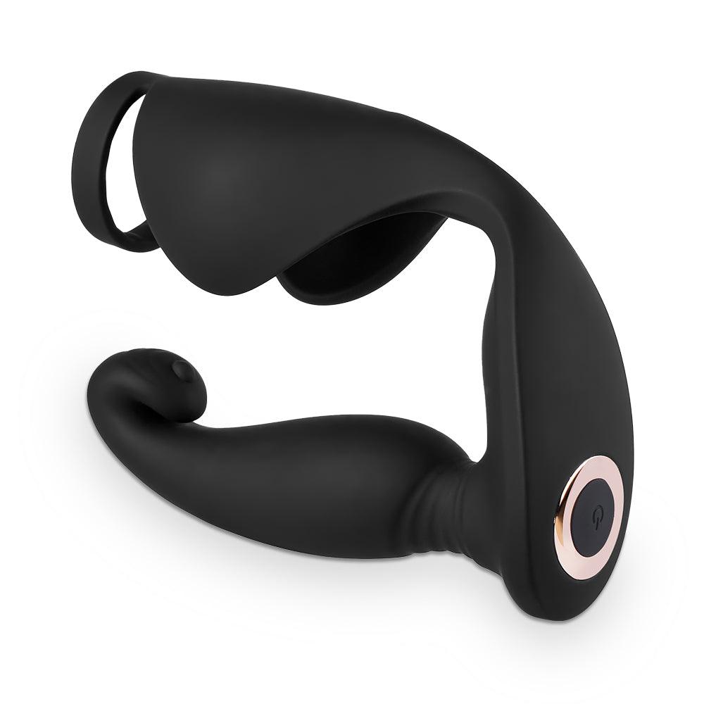 S-HANDE Versatile Vibrating Remote Control Cock Ring Butt Plug Prostate Massager - Sexdoll.Sex