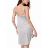 Sexy Satin Slip Nightie - Gray - Bestgspot