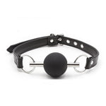 Silicone Ball Gag With Leather Straps - Bestgspot