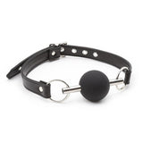 Silicone Ball Gag With Leather Straps - Bestgspot