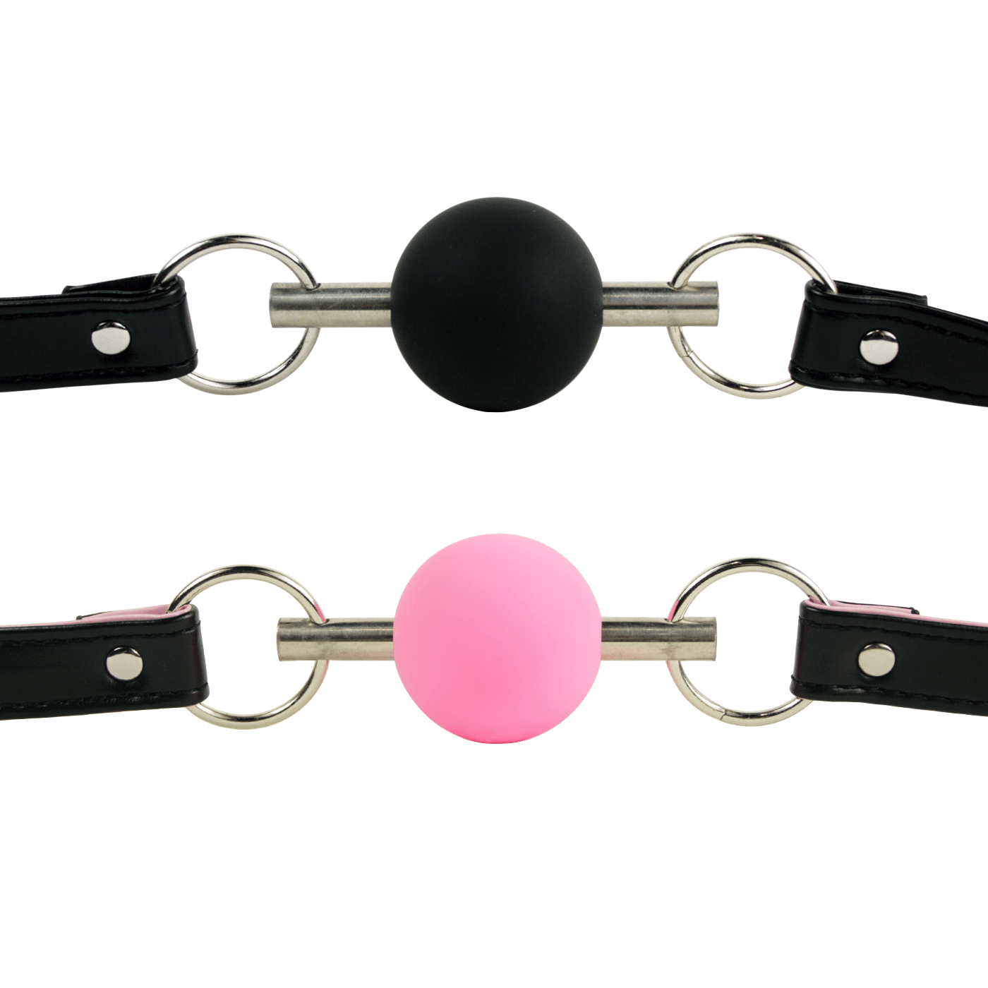 Silicone Ball Gag With Leather Straps - Bestgspot