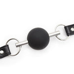 Silicone Ball Gag With Leather Straps - Bestgspot